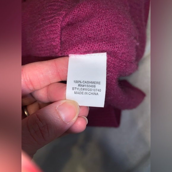 41 hawthorn 100% cashmere ballerina faux wrap sweater xs dusty purple pink - Picture 7 of 9